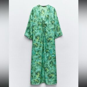 ZARA printed beaded dress